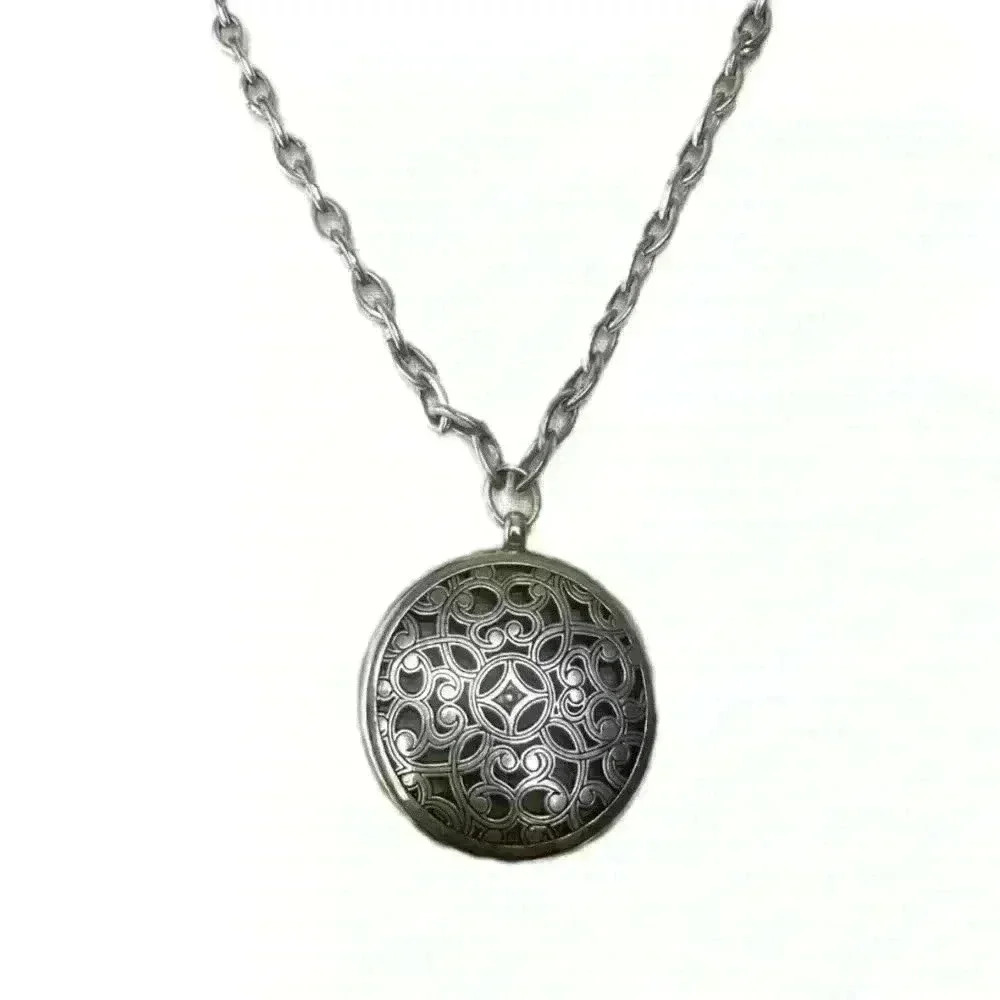 Vintage Brighton Silver Tone Pendant Necklace Adjustable chain up to 20"